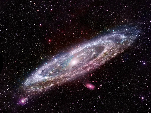 Parlayan sarmal galaksi. NASA tarafından desteklenen bu görüntünün elementleri