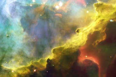 Omega Bulutsusu veya kuğu Bulutsusu, uzayda. NASA tarafından döşenmiş öğeleri
