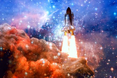 Uzay uzay gemisi. Nasa tarafından döşenmiş bu görüntü unsurları.