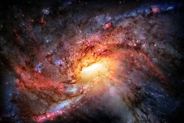 Uzayda Sarmal Gökada Evren Güzelliği Nasa Tarafından Döşenmiş Öğeleri — Stok fotoğraf