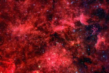 Kırmızı gökada uzayda. Nasa tarafından döşenmiş bu görüntü unsurları.