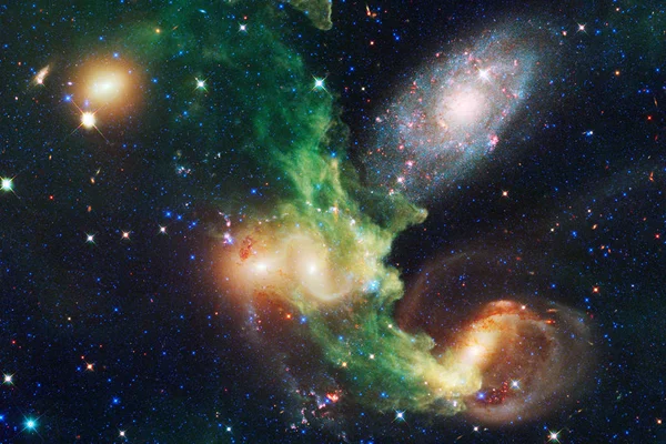 Paisaje Cúmulos Estelares Hermosa Imagen Del Espacio Arte Del Cosmos — Foto de Stock