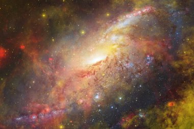 Galaksiler, yıldızlar ve nebulanın awesome uzay görüntü. Renkli bilim kurgu duvar kağıdı. Nasa tarafından döşenmiş bu görüntü unsurları.