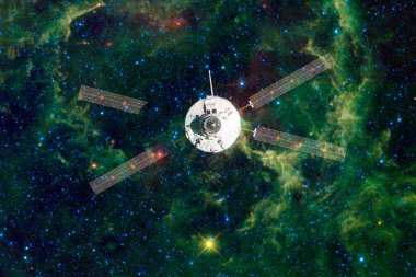 Uzay aracının uzaya fırlatma. Uzaydan güzelliği. Milyarlarca galaksi evrende. Nasa tarafından döşenmiş bu görüntü unsurları