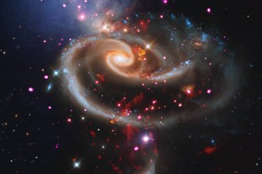 Güzel galaxy ve uzay gece yıldız. Nasa tarafından döşenmiş bu görüntü unsurları.