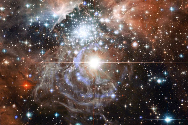Universo Lleno Estrellas Nebulosas Galaxias Arte Cósmico Papel Pintado Ciencia —  Fotos de Stock