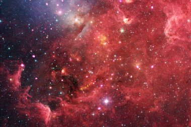 Parlak yıldızlar ve galaksiler uzay araştırmaları güzelliği gösterilen derin uzayda ile evren sahne. Nasa tarafından döşenmiş bu görüntü unsurları