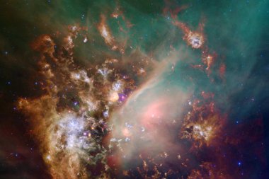 Milyarlarca galaksi evrende. Alan arka plan soyut. Nasa tarafından döşenmiş bu görüntü unsurları