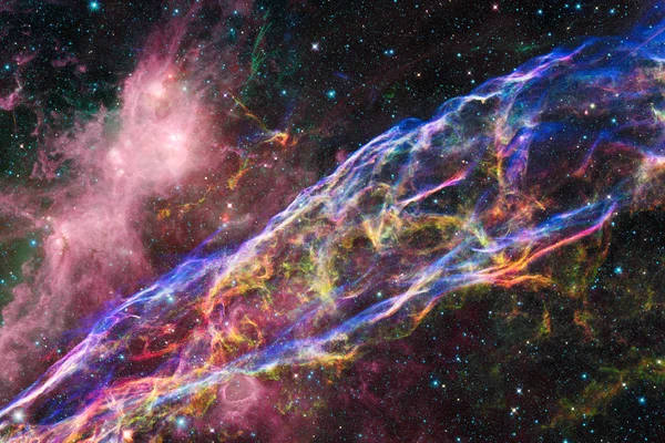 Vackra Galaxy Bakgrund Med Nebula Stardust Och Ljusa Stjärnor Delar — Stockfoto