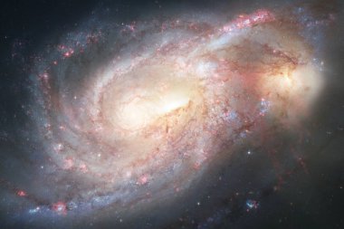 Galakside bir yerlerde derin uzay. Evren güzelliği. Nasa tarafından döşenmiş bu görüntü unsurları