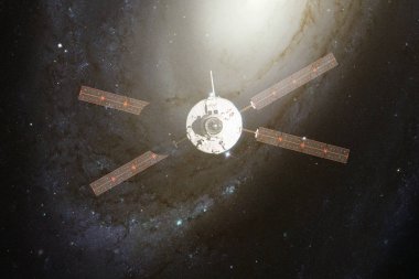 Uzay aracının uzaya fırlatma. Uzaydan güzelliği. Milyarlarca galaksi evrende. Nasa tarafından döşenmiş bu görüntü unsurları