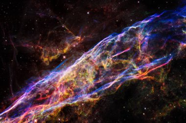Nebula ve galaksiler uzayda. Bu görüntünün elementleri NASA tarafından desteklenmektedir.