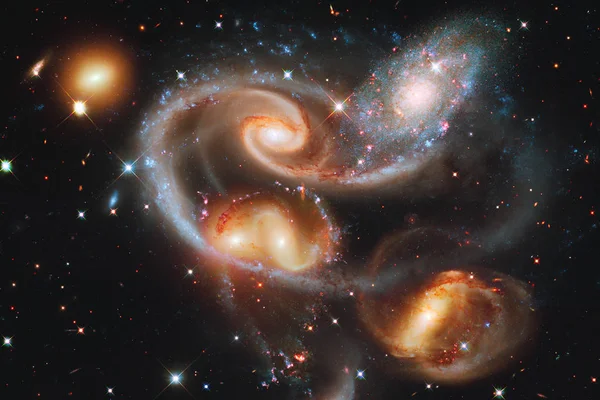 Hermosa Galaxia Cúmulo Estrellas Noche Espacial Elementos Esta Imagen Proporcionados — Foto de Stock