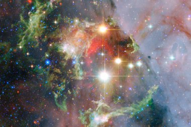 Yıldız kümeleri manzara. Güzel görüntü alanı. Cosmos sanat. Nasa tarafından döşenmiş bu görüntü unsurları.