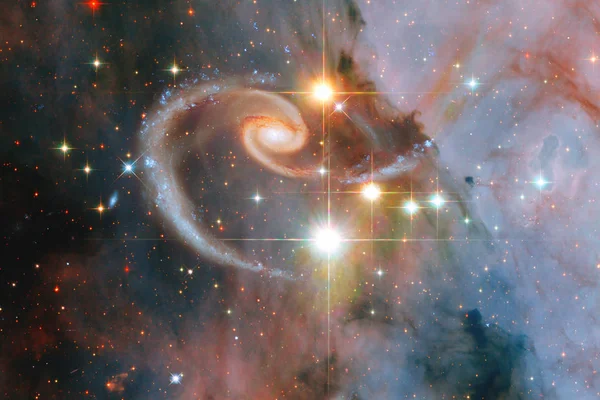 Mooie Galaxy Achtergrond Met Nevel Stardust Heldere Sterren Elementen Van — Stockfoto