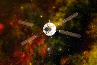 Uzay aracının uzaya fırlatma. Uzaydan güzelliği. Milyarlarca galaksi evrende. Nasa tarafından döşenmiş bu görüntü unsurları