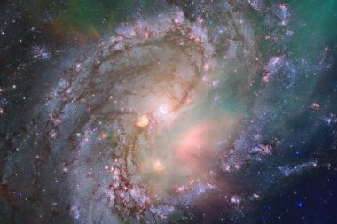 Bulutsular ve derin uzay yıldızlarda. Kozmik sanat, bilim kurgu duvar kağıdı. Nasa tarafından döşenmiş bu görüntü unsurları.