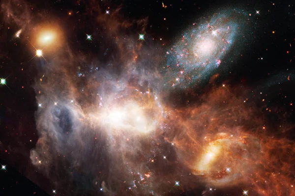Awesome Nebula Billions Galaxies Universe Elements Image Furnished Nasa — Stock Photo, Image