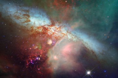 Yıldız kümeleri manzara. Güzel görüntü alanı. Cosmos sanat. Nasa tarafından döşenmiş bu görüntü unsurları.