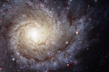 Nebula ve galaksiler uzayda. Bu görüntünün elementleri NASA tarafından desteklenmektedir.