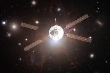 Uzay aracının uzaya fırlatma. Uzaydan güzelliği. Milyarlarca galaksi evrende. Nasa tarafından döşenmiş bu görüntü unsurları