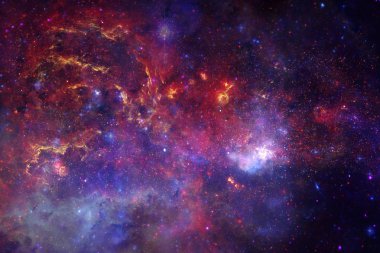 Uzay sanat. Nebulanın, galaksiler ve güzel kompozisyon parlak yıldızlar. Nasa tarafından döşenmiş bu görüntü unsurları