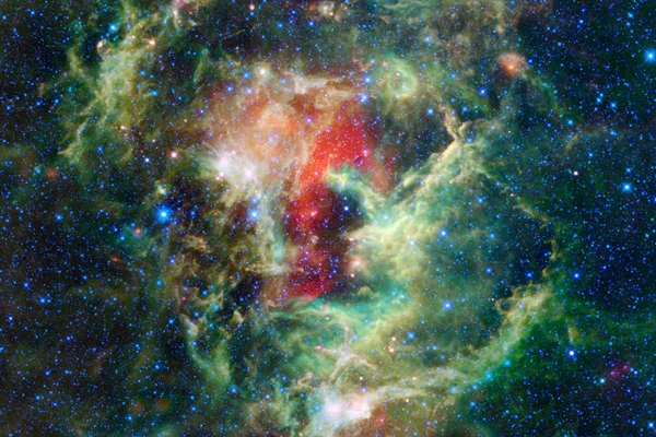 发光的星系 令人敬畏的科幻小说壁纸 这张图片的元素由纳南德提供 — 图库照片