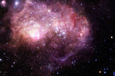 Bulutsular ve derin uzay yıldızlarda. Kozmik sanat, bilim kurgu duvar kağıdı. Nasa tarafından döşenmiş bu görüntü unsurları.