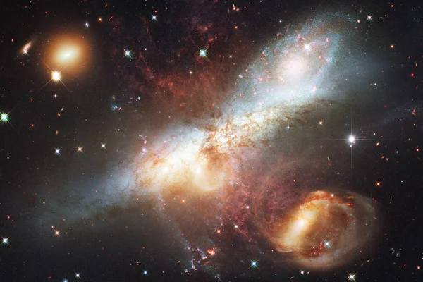 Неймовірно Красиві Галактики Багато Світлових Років Від Землі Елементи Цього — стокове фото