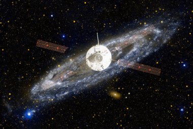 Uzay aracının uzaya fırlatma. Uzaydan güzelliği. Milyarlarca galaksi evrende. Nasa tarafından döşenmiş bu görüntü unsurları