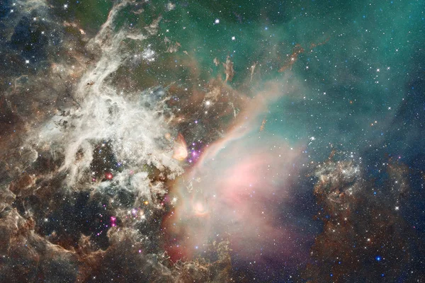 Gyönyörű Tejútrendszer Space Éjszakai Csillag Fürt Kép Nasa Berendezett Elemei — Stock Fotó