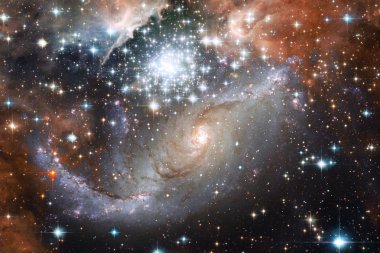 Güzel galaxy ve uzay gece yıldız. Nasa tarafından döşenmiş bu görüntü unsurları.