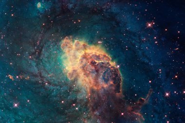 Uzaydan güzelliği. Bilim kurgu duvar kağıdı. Nasa tarafından döşenmiş bu görüntü unsurları