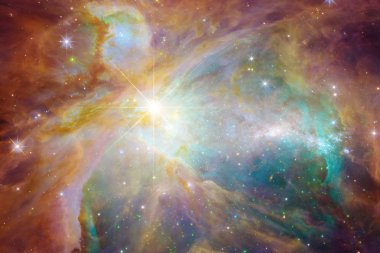 Kozmik peyzaj, sonsuz uzay ile korku veren bilim kurgu duvar kağıdı. Nasa tarafından döşenmiş bu görüntü unsurları