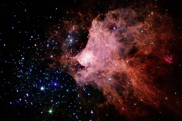 Niesamowite Kolorowe Mgławica Gdzieś Niekończące Się Wszechświata Elementy Tego Obrazu — Zdjęcie stockowe