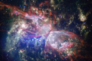 Evrenin güzel. Bilim kurgu duvar kağıdı. Nasa tarafından döşenmiş bu görüntü unsurları.