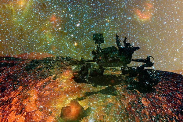 Curiosity Mars Rover Досліджує Поверхню Червоної Планети Елементи Цього Зображення — стокове фото