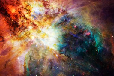 Kozmik manzara, muhteşem bilim kurgu duvar kağıdı. Nasa tarafından döşenmiş bu görüntü unsurları