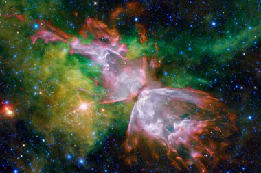 Sonsuz güzel cosmos Bulutsusu ve yıldızlar arka plan. Nasa tarafından döşenmiş bu görüntü unsurları