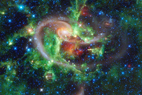 Félelmetes Galaxis Világűrben Starfields Végtelen Kozmosz Kép Nasa Berendezett Elemei — Stock Fotó