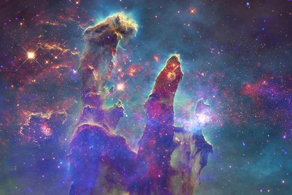 우주에서 어딘가에 갤럭시입니다 우주의 아름다움입니다 Nasa에서 하는이 이미지의 — 스톡 사진