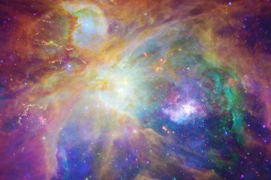 Kozmik manzara, muhteşem bilim kurgu duvar kağıdı. Nasa tarafından döşenmiş bu görüntü unsurları