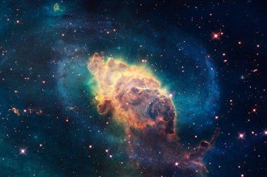 Uzaydan güzelliği. Bilim kurgu duvar kağıdı. Nasa tarafından döşenmiş bu görüntü unsurları