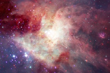 Kozmik peyzaj, sonsuz uzay ile renkli bilim kurgu duvar kağıdı. Nasa tarafından döşenmiş bu görüntü unsurları