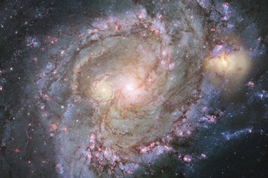 Nebulanın, galaksiler ve yıldızlar güzel kompozisyon. Derin uzay sanat. Nasa tarafından döşenmiş bu görüntü unsurları.