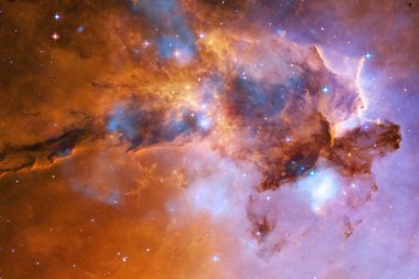 Yıldız kümeleri manzara. Güzel görüntü alanı. Cosmos sanat. Nasa tarafından döşenmiş bu görüntü unsurları.
