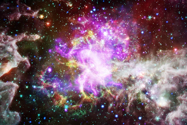 Kozmikus Táj Színes Sci Háttérkép Végtelen Világűr Kép Nasa Berendezett — Stock Fotó