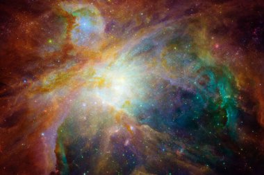 Kozmik manzara, muhteşem bilim kurgu duvar kağıdı. Nasa tarafından döşenmiş bu görüntü unsurları