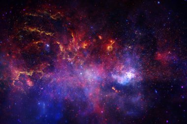 Derin uzay. Yüksek çözünürlüklü bilim kurgu fantezisi duvar kağıdı için idealdir. Bu görüntünün elementleri NASA tarafından desteklenmektedir
