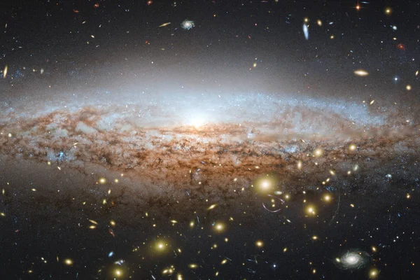 Estrelas Cheias Universo Nebulosa Galáxia Arte Cósmica Papel Parede Ficção — Fotografia de Stock